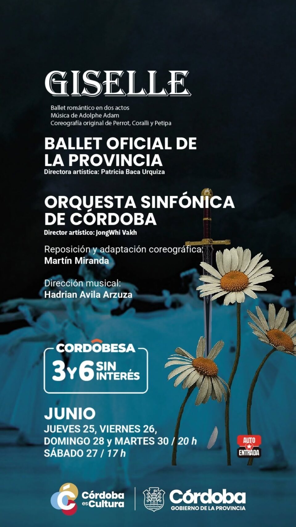 El Ballet Oficial presenta el clásico «Giselle» en el Teatro del Libertador