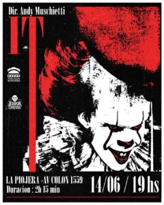 Cine de terror en La Piojera: se proyecta «It» en el ciclo prefestival