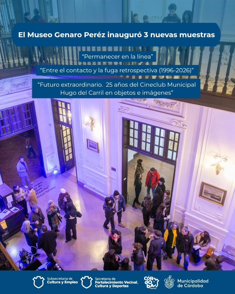 El Museo Genaro Pérez inauguró tres nuevas muestras que cruzan el dibujo, el arte contemporáneo y el cine