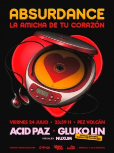 Noche de pop y fiesta: Llega «Absurdance: La amicha de tu corazón» a Pez Volcán