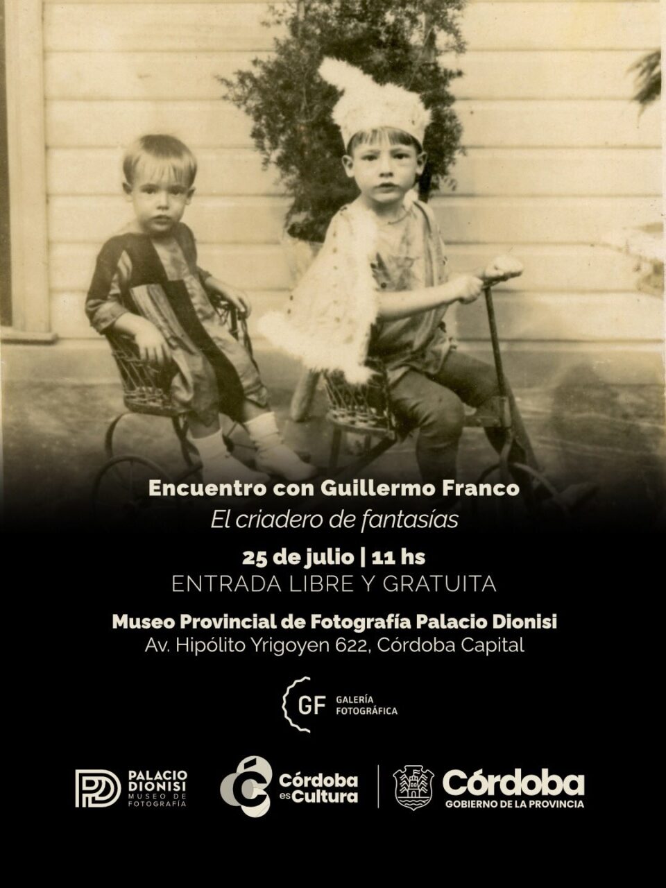 Charla y fotografía: Encuentro con Guillermo Franco en el Museo Palacio Dionisi