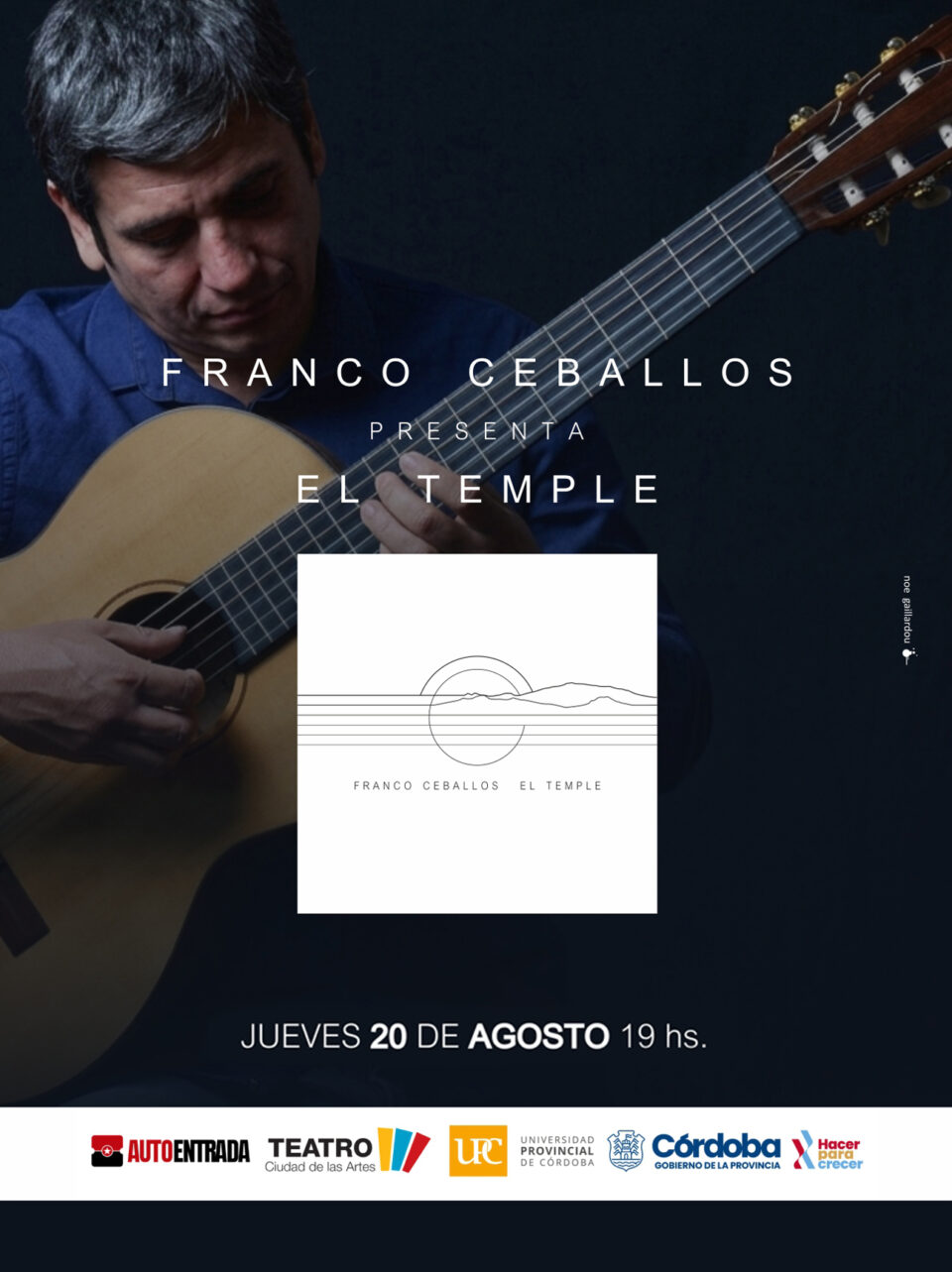 Franco Ceballos presenta «El Temple» en Ciudad de las Artes