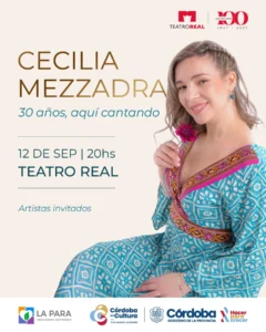 Cecilia Mezzadra celebra tres décadas de música con un show en el Teatro Real