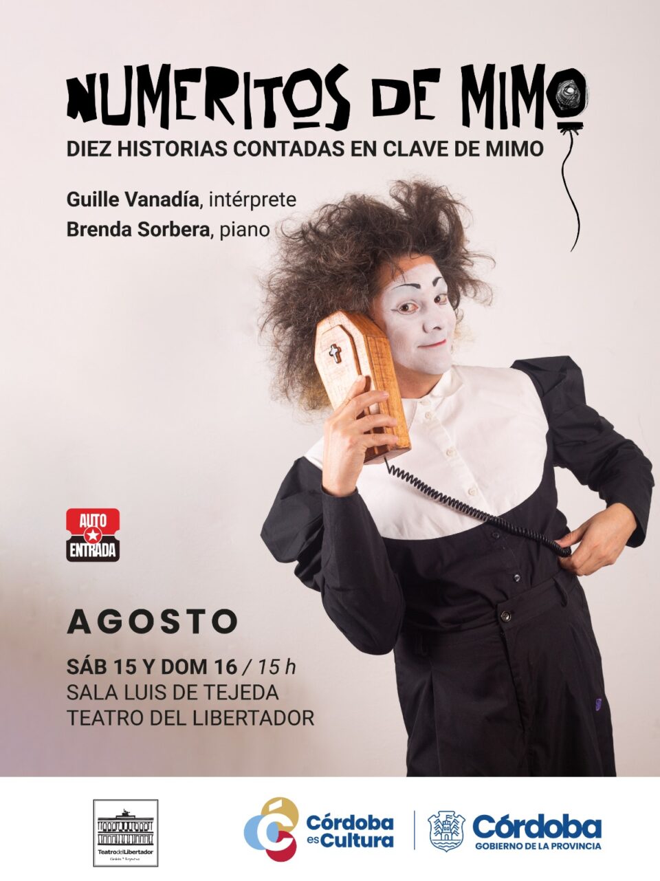 El teatro gestual vuelve al Teatro del Libertador con la obra “Numeritos de Mimo”