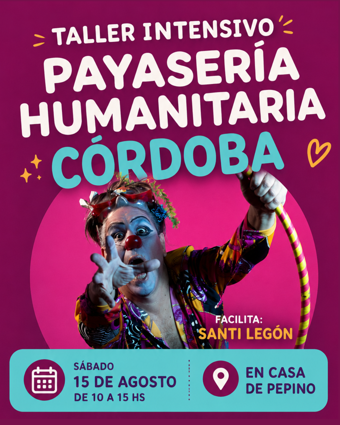 Nueva edición del taller intensivo Payasería Humanitaria