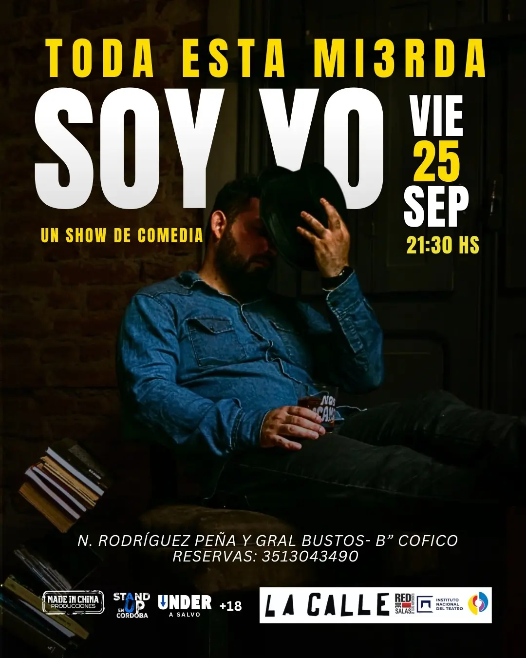 Alejandro Salvo presenta su unipersonal de humor ácido «Toda esta mi3rda soy yo»