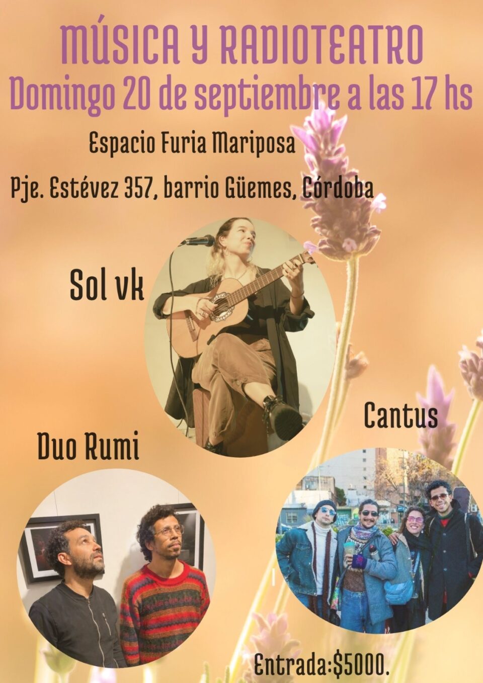 Tarde de Música y Radioteatro en el Espacio Furia Mariposa